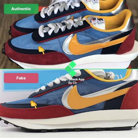 nike sacai fragment real vs fake|nike sacai waffle on feet.